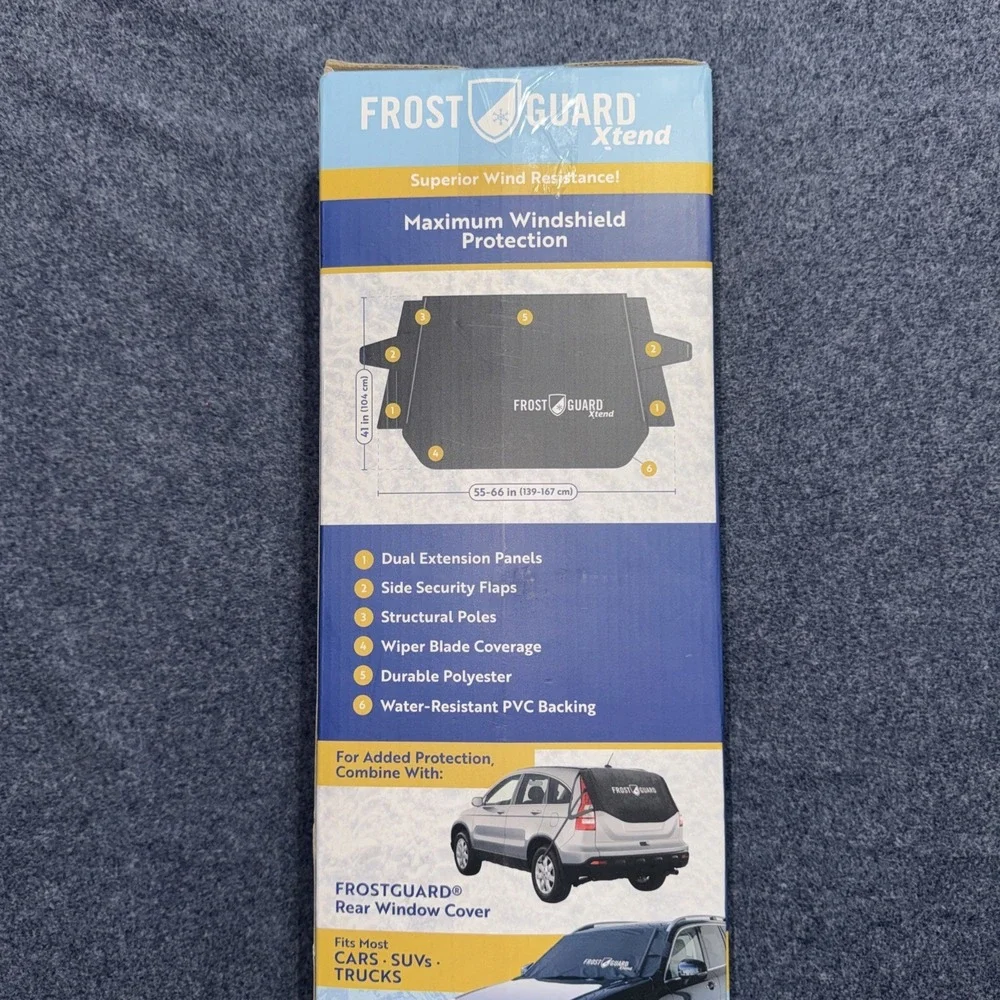 Frost Guard Xtend OS One Size Winter Windshield Cover Fits Most Cars SUVs Trucks